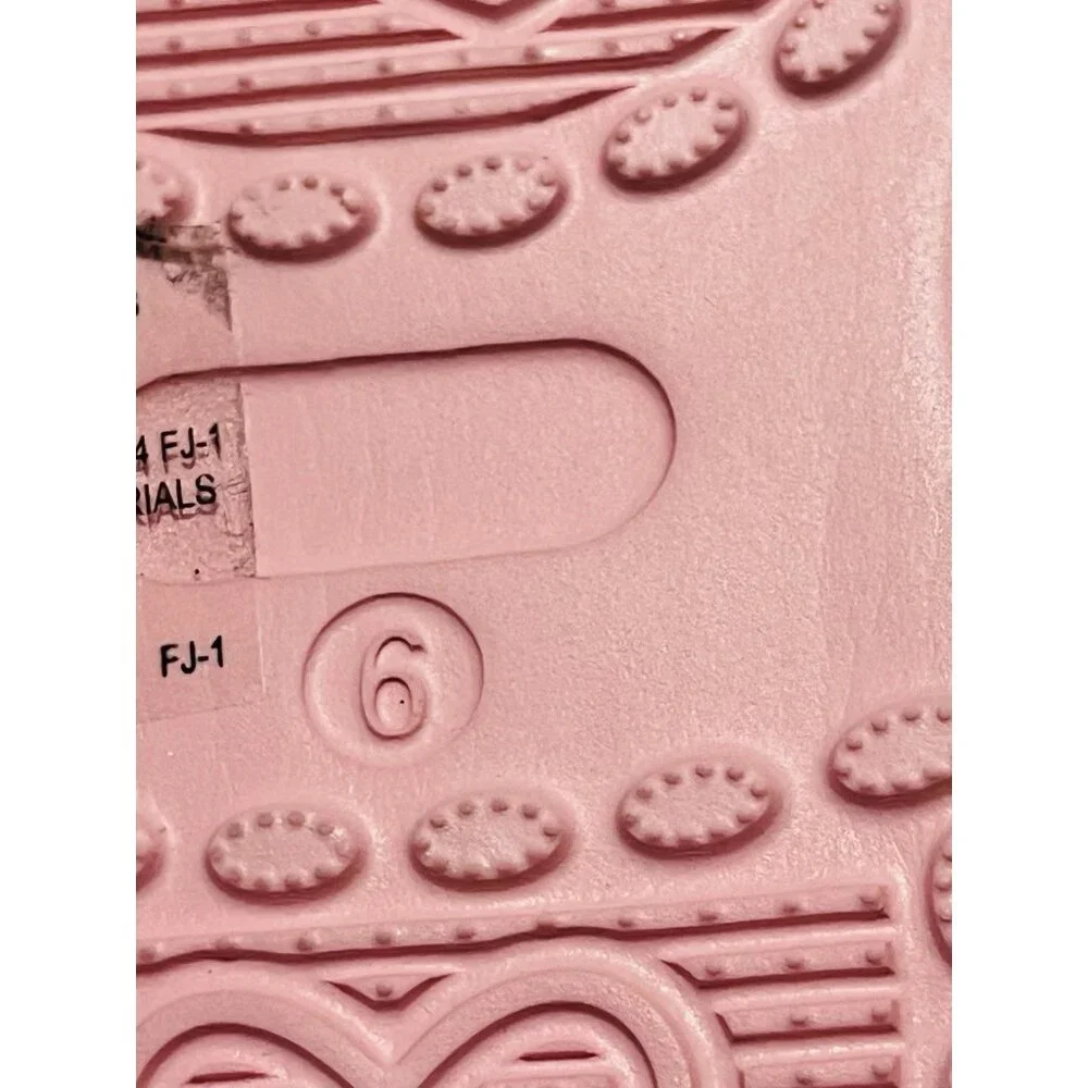 Stepping Stones Toddler Size 6 Pink Faux Fur Lined Clogs Sandals Shoes Hearts